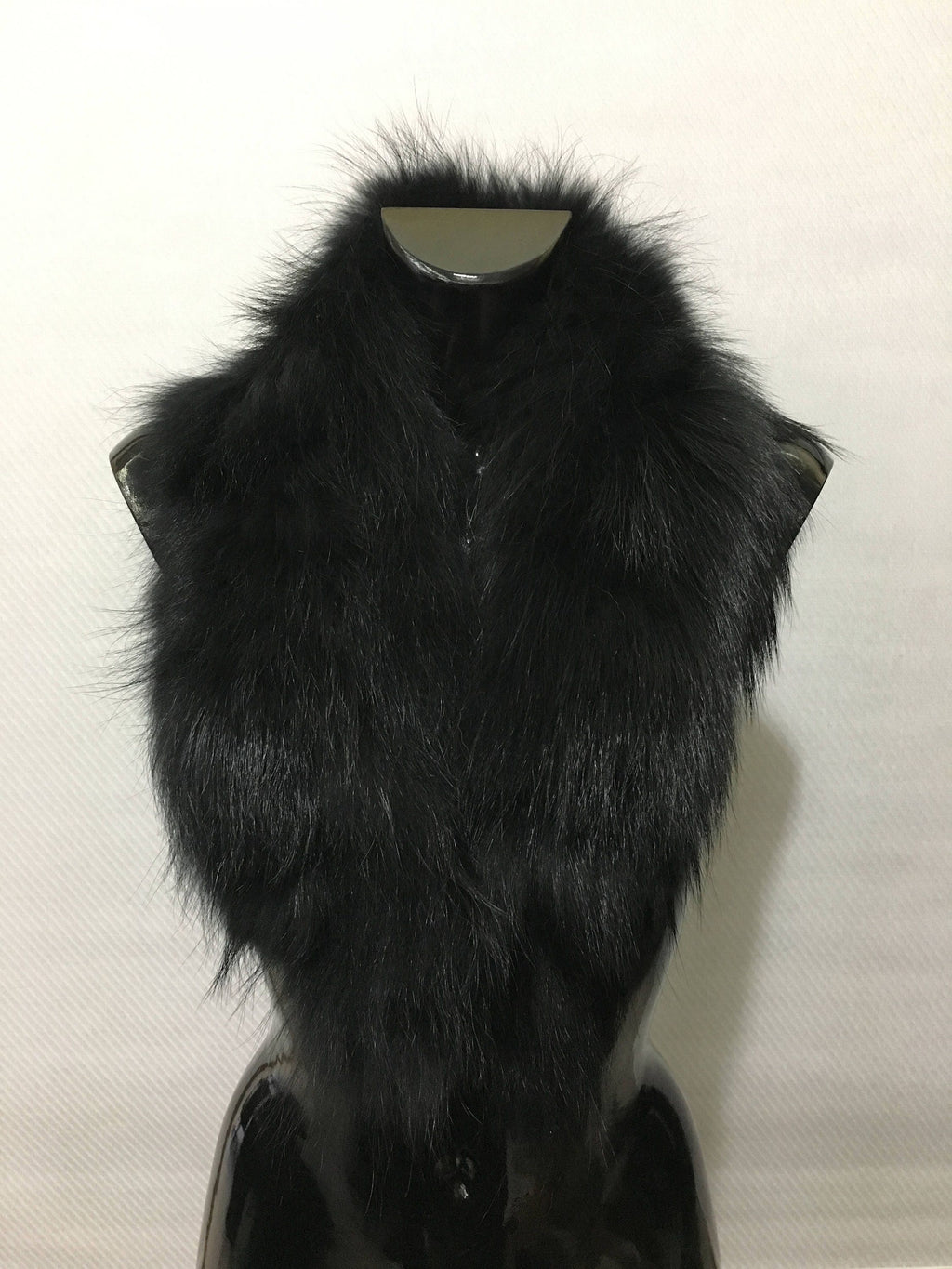 Natural raccon fur collar, black fur collar , black fur scarf ,luxury fur gift for women