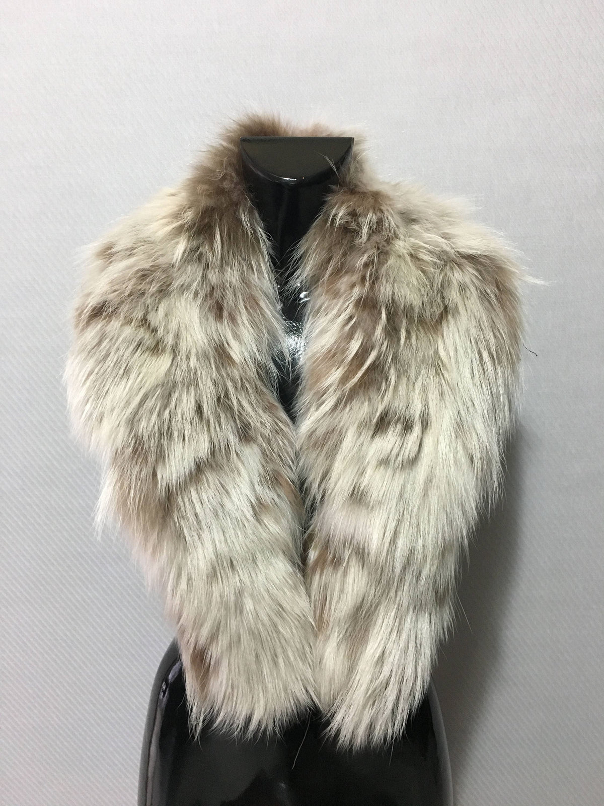 Beige Fox Fur Collar, handmade Fur collar, scarf  , women fur accessory , luxury gift
