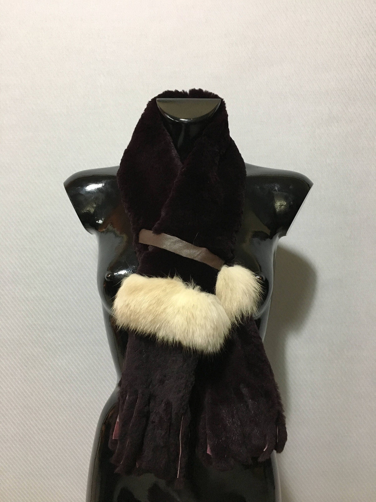 Rex rabbit With Fox Real Fur Scarf