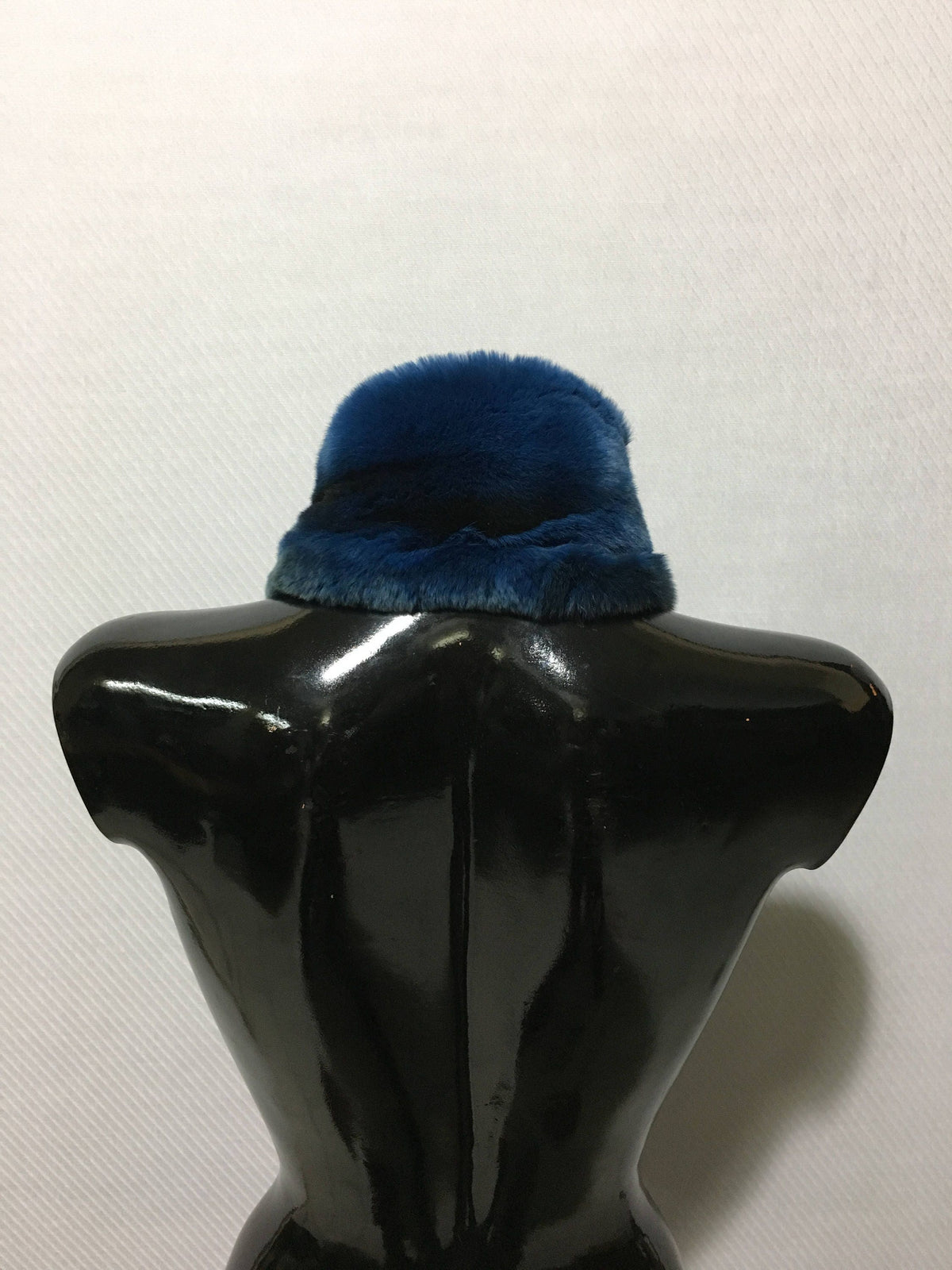 Tone of blue  and black Color Rex rabbit Real Fur Scarf
