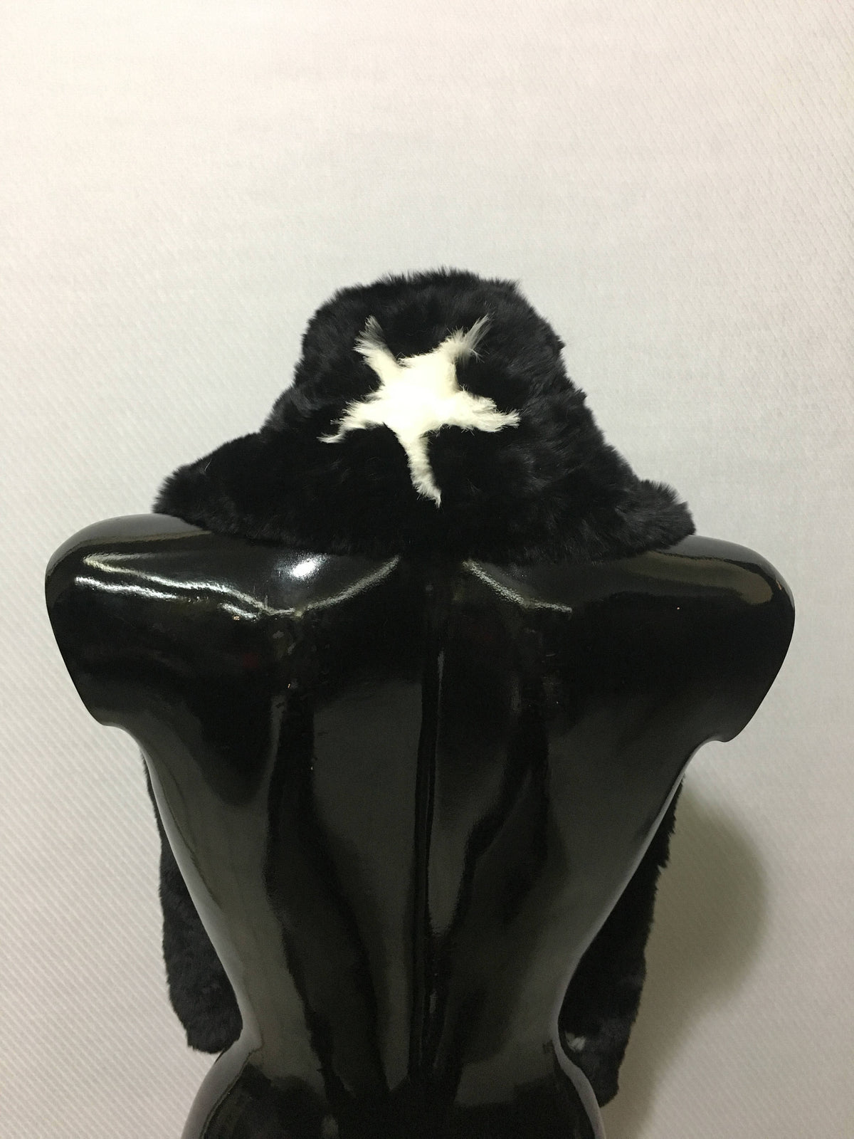 Black with stars Rex rabbit Real Fur Scarf
