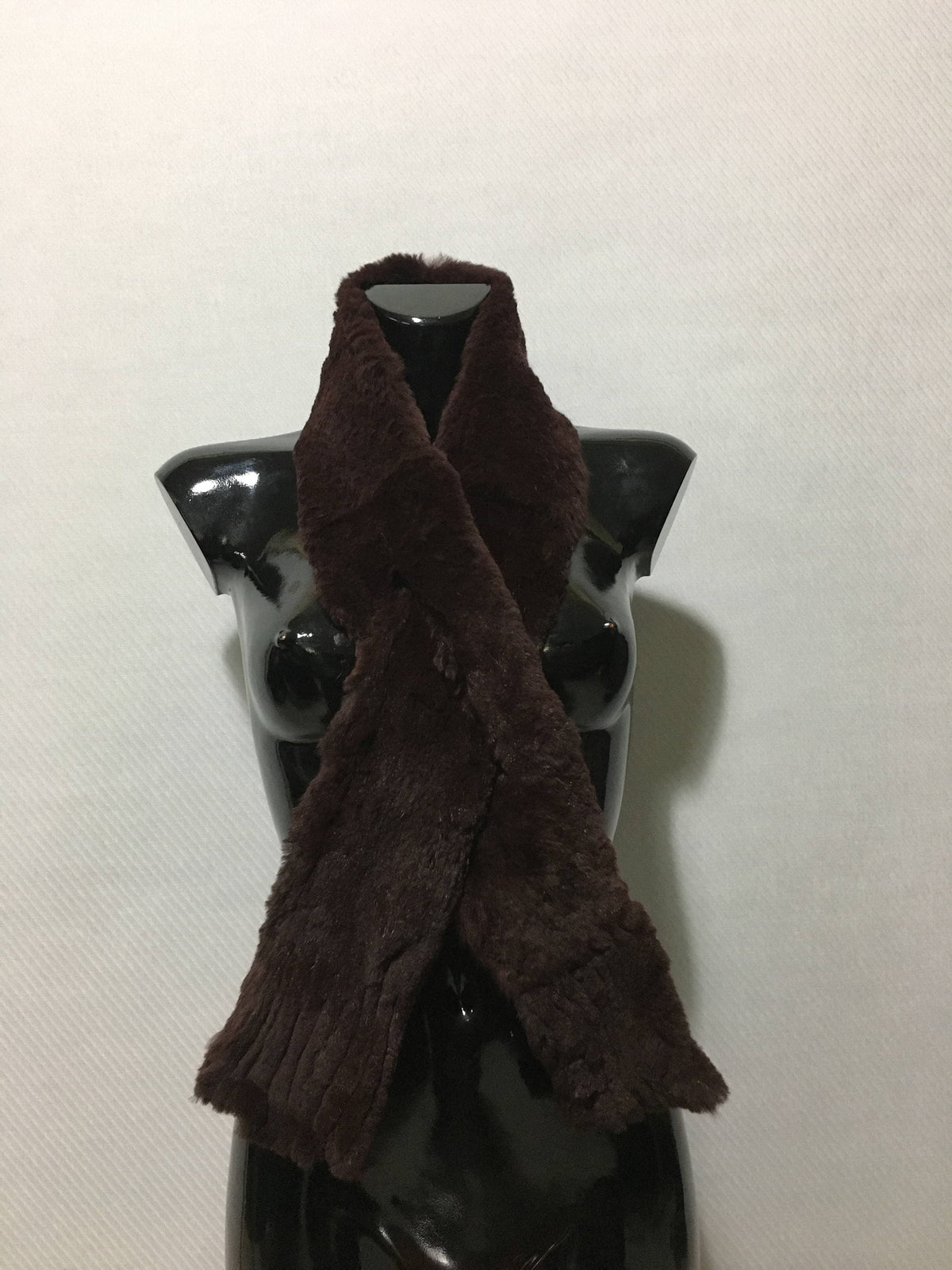 Bordeaux Rex Rabbit rabbit Real Fur Scarf