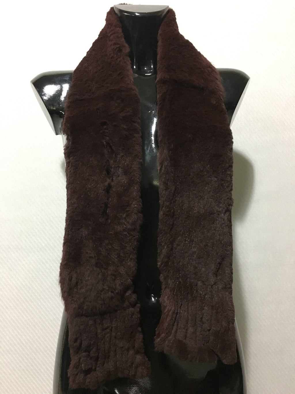 Bordeaux Rex Rabbit rabbit Real Fur Scarf