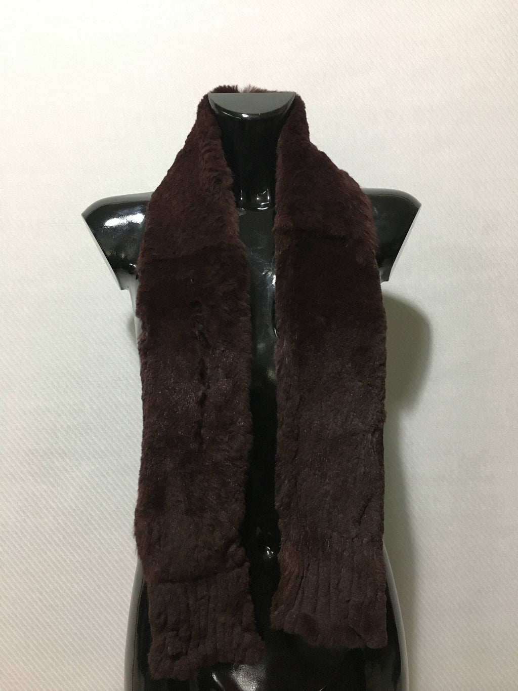 Bordeaux Rex Rabbit rabbit Real Fur Scarf