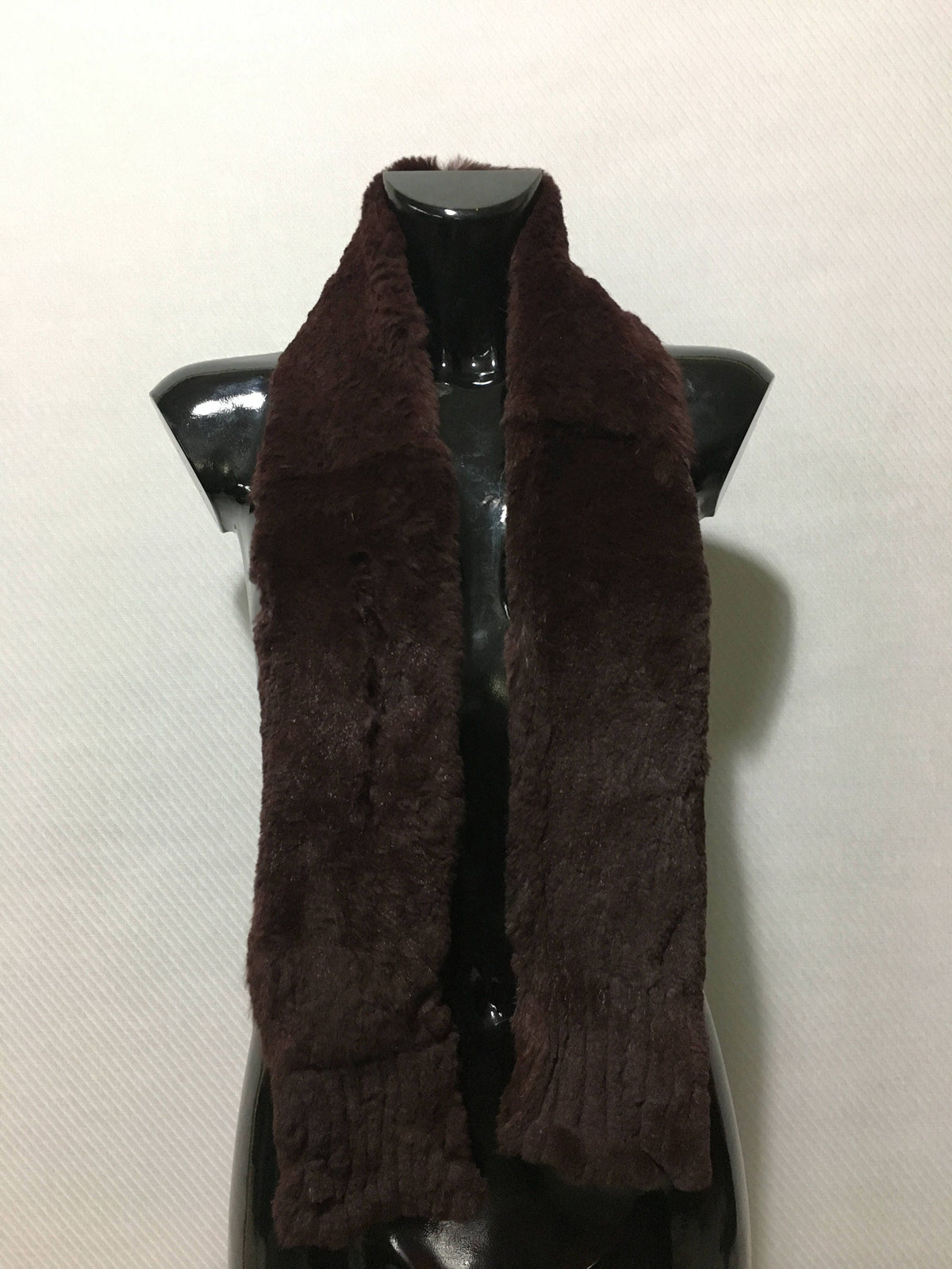 Bordeaux Rex Rabbit rabbit Real Fur Scarf