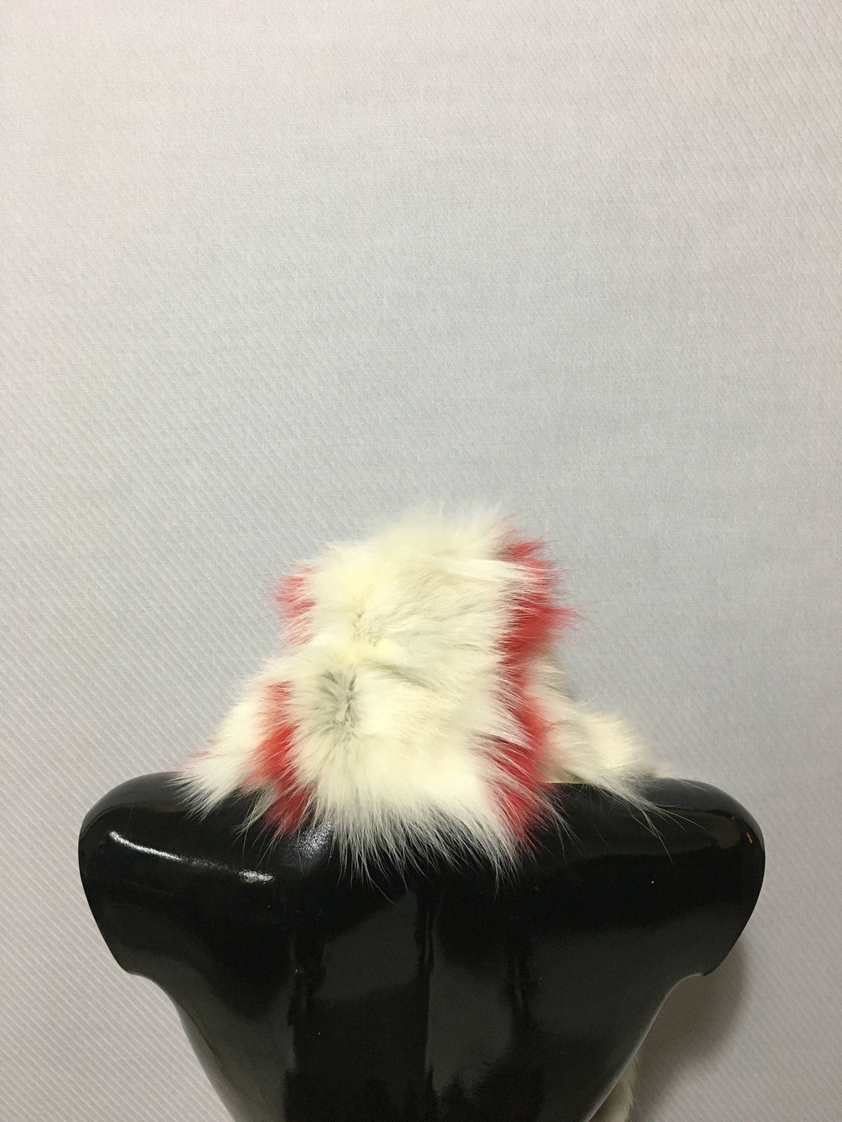 White cream and Red Fox Fur Collar- Scarf