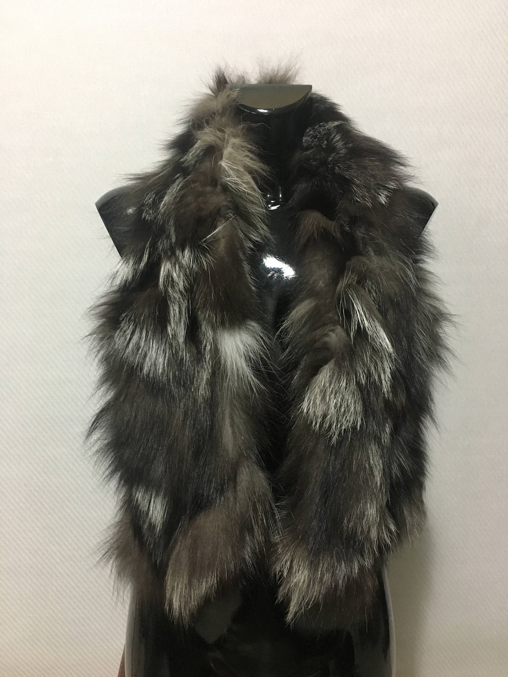 Beautiful Silver Fox Real Fur Scarf