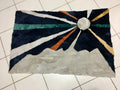 Beautiful Cream  and Blue Sheepskin Mat Luxury Sheepskin Rug
