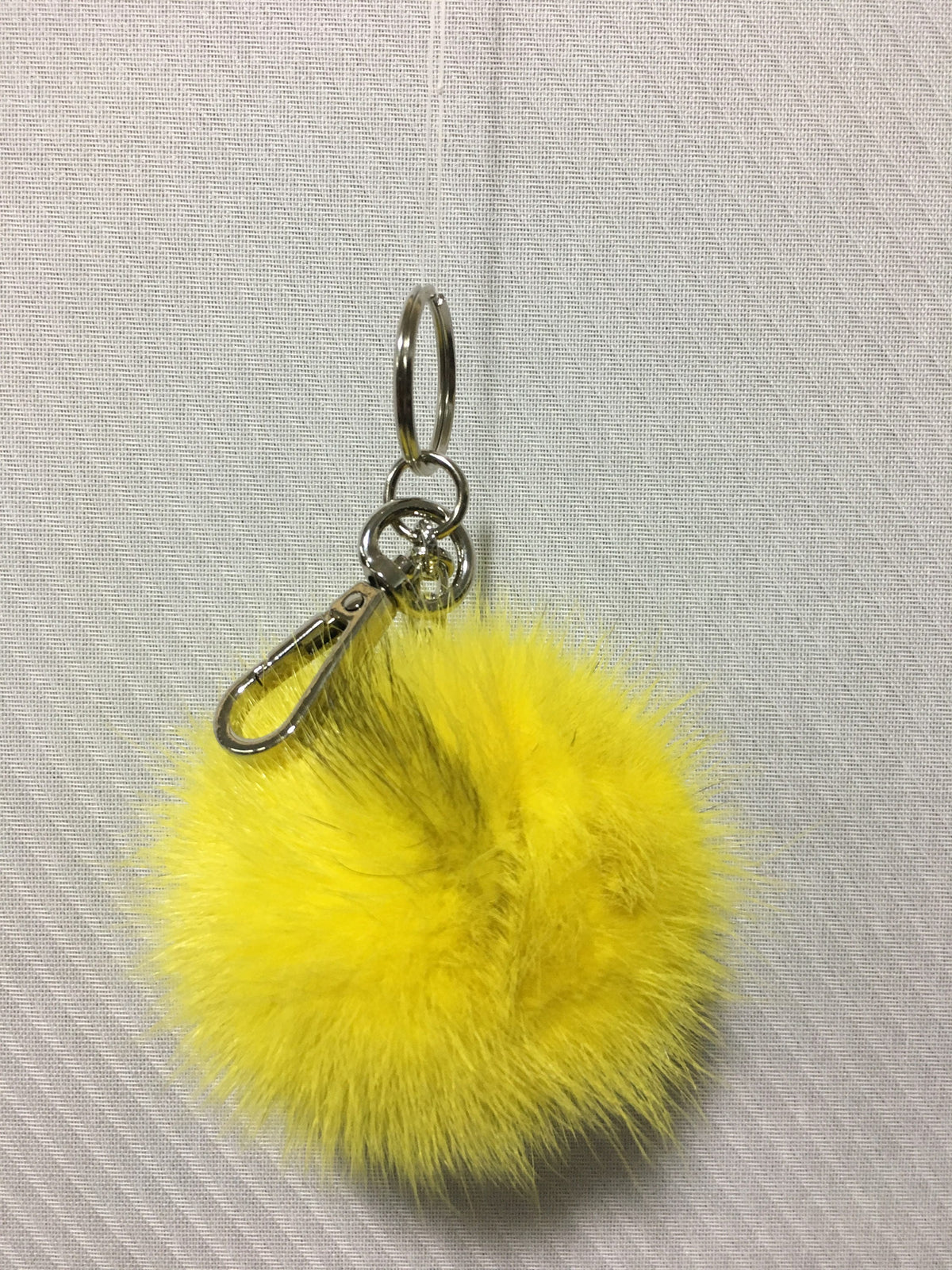 Fur pom pom,Yellow Fur keychain,Mink Fur,furmink pom pom,bagcharm,Mink Fur keychain,Furry key chains