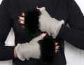 Sheepskin Gloves Fingerless In One Size