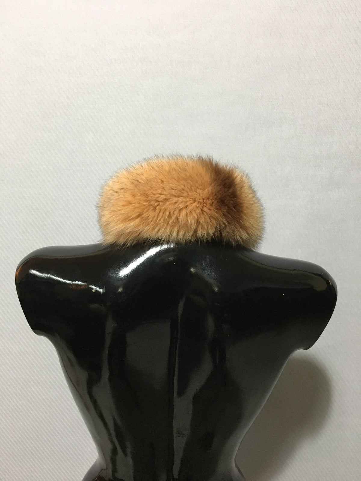 Beige With Black Strip Fox Fur Scarf, Trim For hood