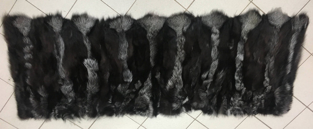 Real Silver fox fur Blanket. Genuine Silver Fox Fur Throw. Fox Fur carpet. Silver Fox Fur Rug