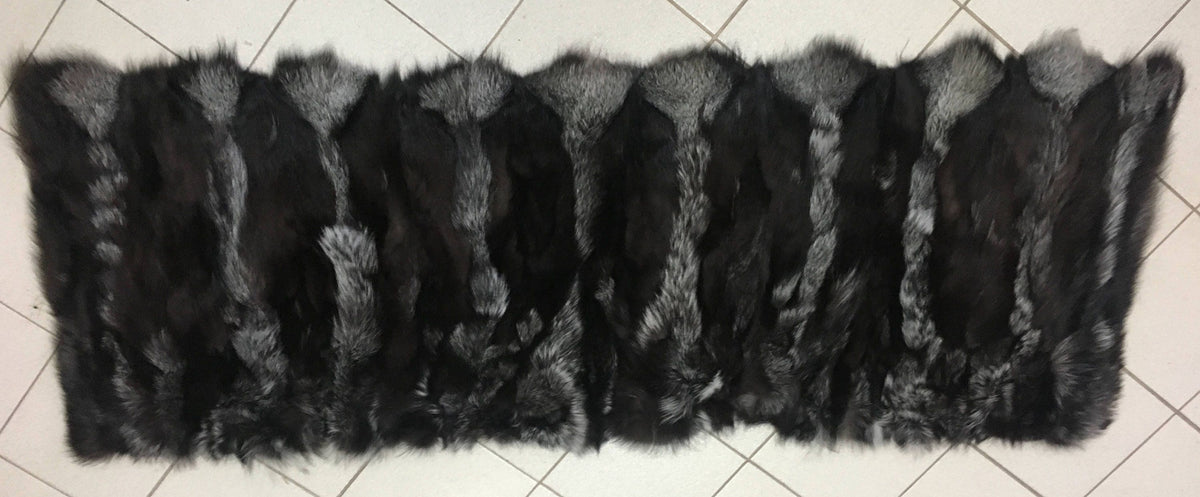 Real Silver fox fur Blanket. Genuine Silver Fox Fur Throw. Fox Fur carpet. Silver Fox Fur Rug