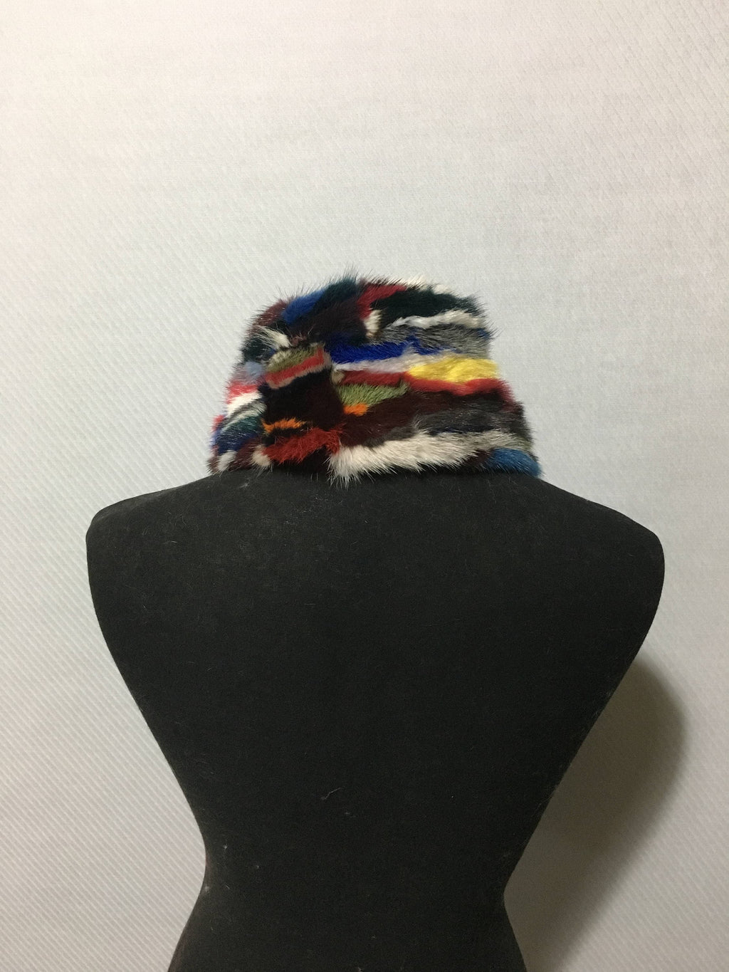 Colorful Real Mink Fur Scarf - Handmade