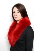 Genuine Real Red Fox Fur Collar, winter collar, Fur Collar, Made in Greece, Detachable Fox Fur Collar,