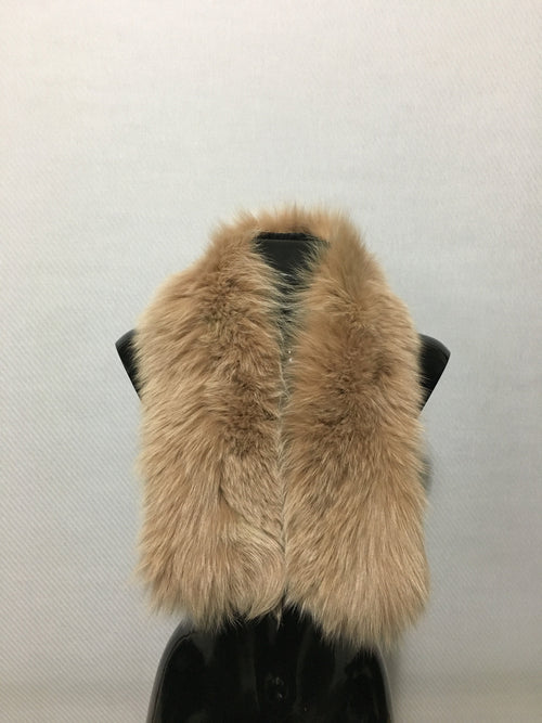 100% real Fur collar,  Fox Fur collar  beige color , gift for her , Fur scarf