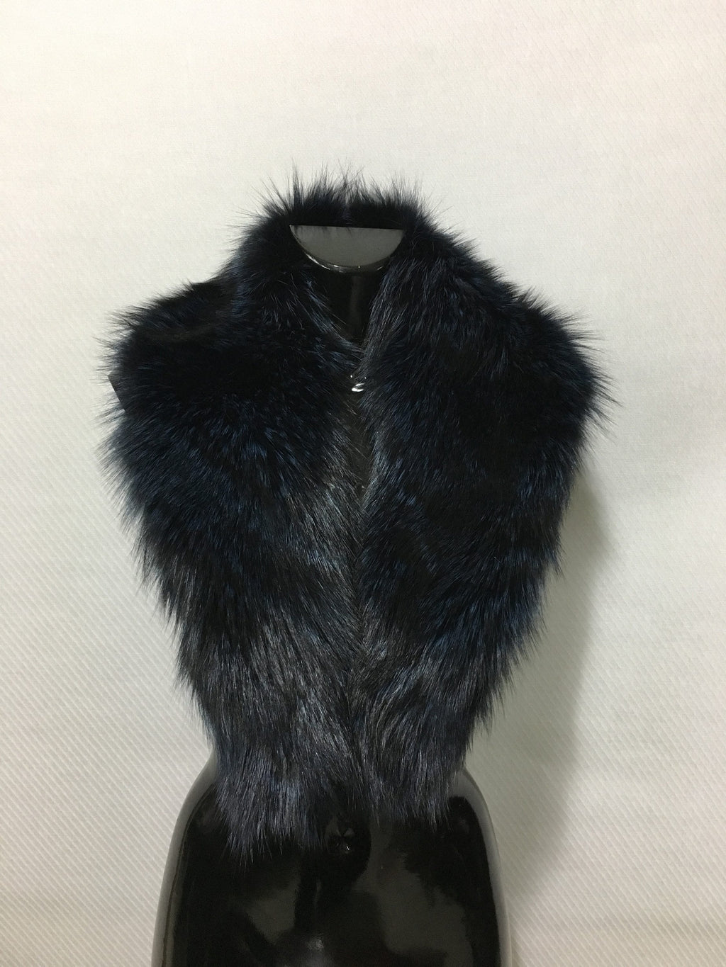 Gorgeous Real Natural Blue Black Color Fox Fur Collar
