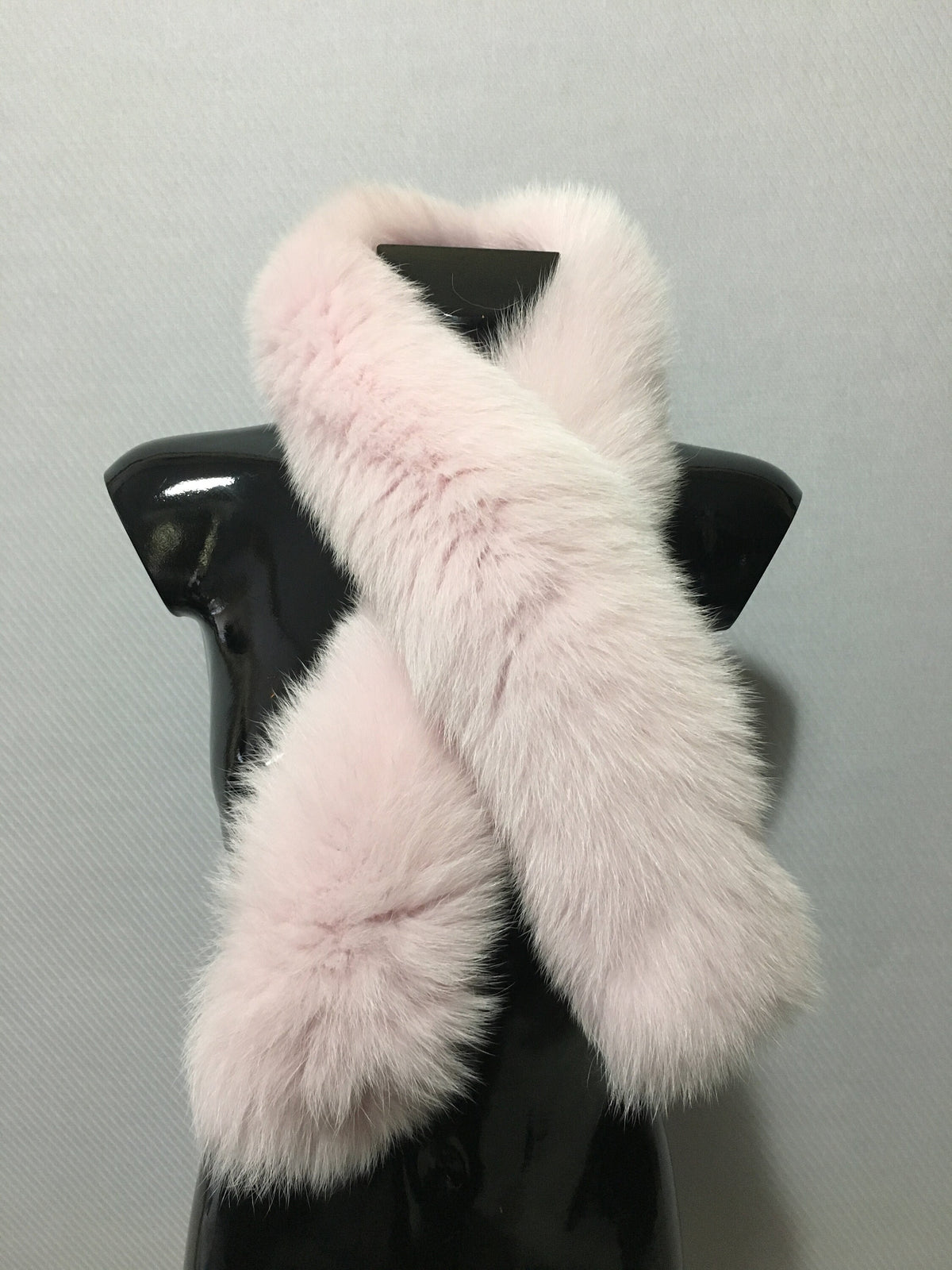 Beautiful Real Natural Tone of Pink Fox Small Fur Scarf Collar