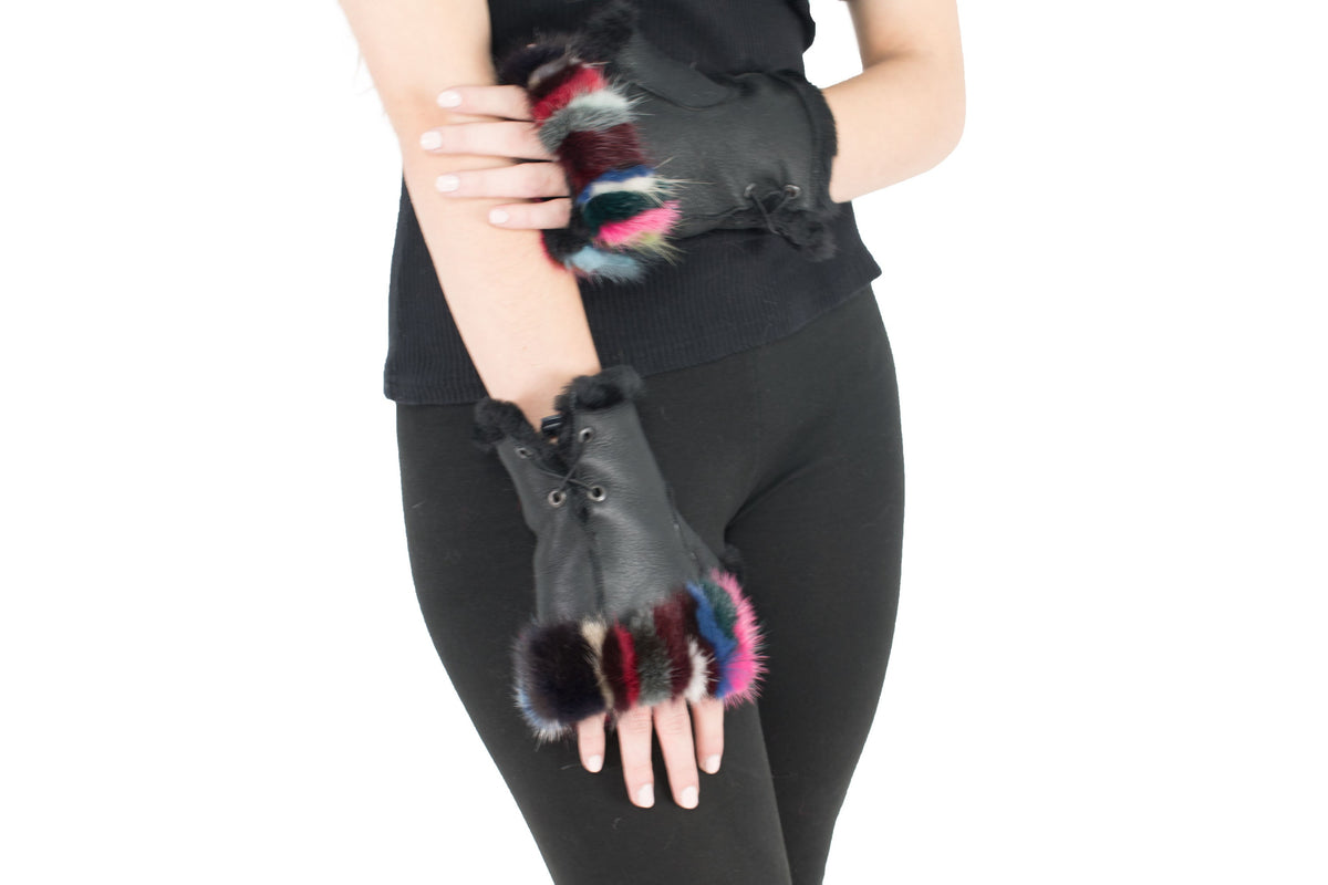 Sheepskin Gloves Fingerless In One Size, Luxury Gift Fingerless Gloves, Winter Gloves , Women Gloves , Fur gloves, Fur Accessories