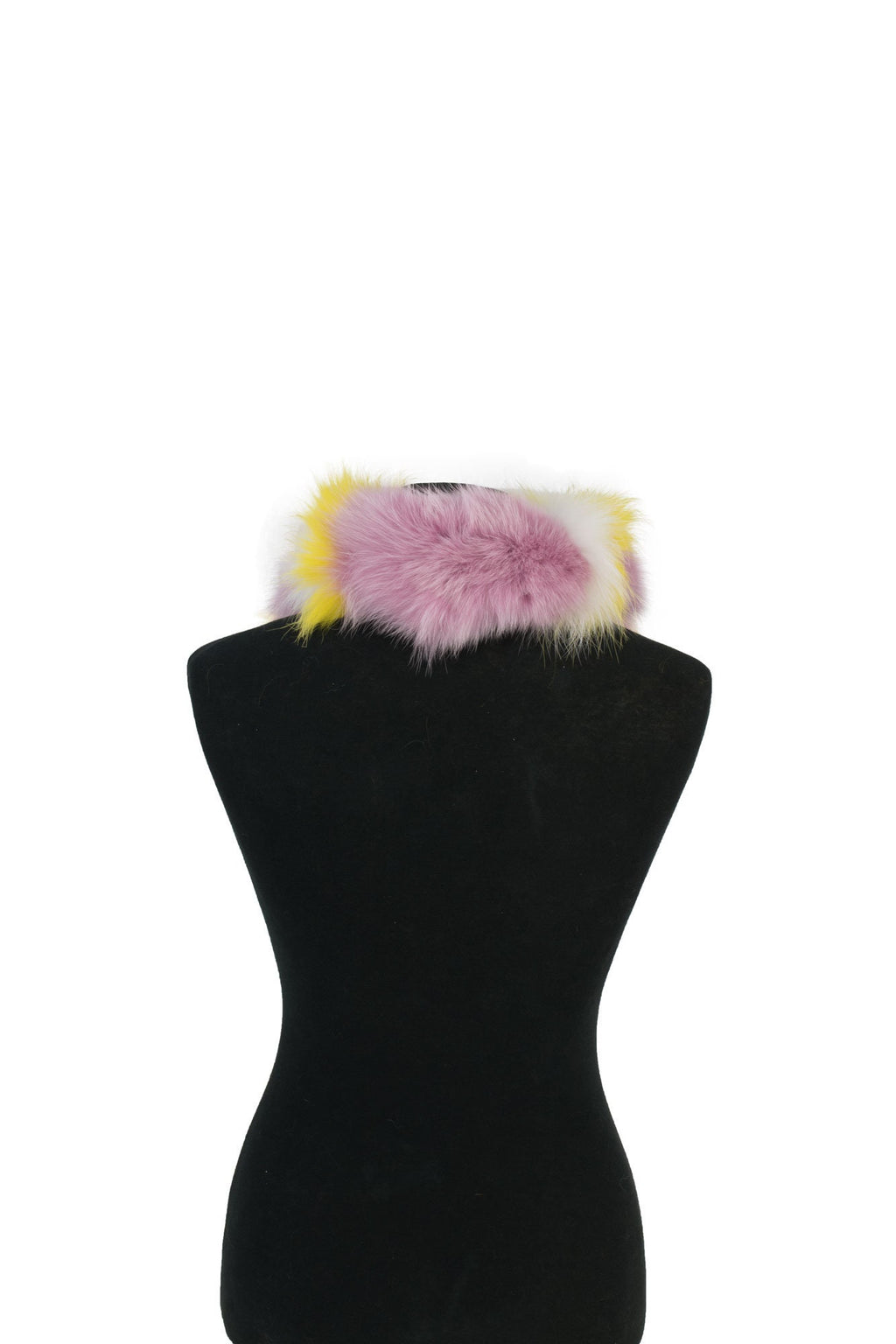Gorgeous Pink-White-Yellow  Fox  Fur Scarf Collar