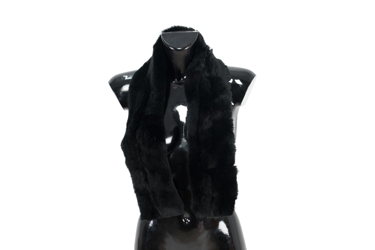 Beautiful Handmade Rex rabbit Real Fur Scarf (120x13 cm)