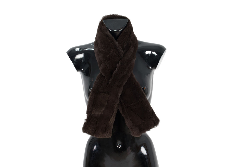 Beautiful Handmade Rex rabbit Real Fur Scarf (120x13 cm)