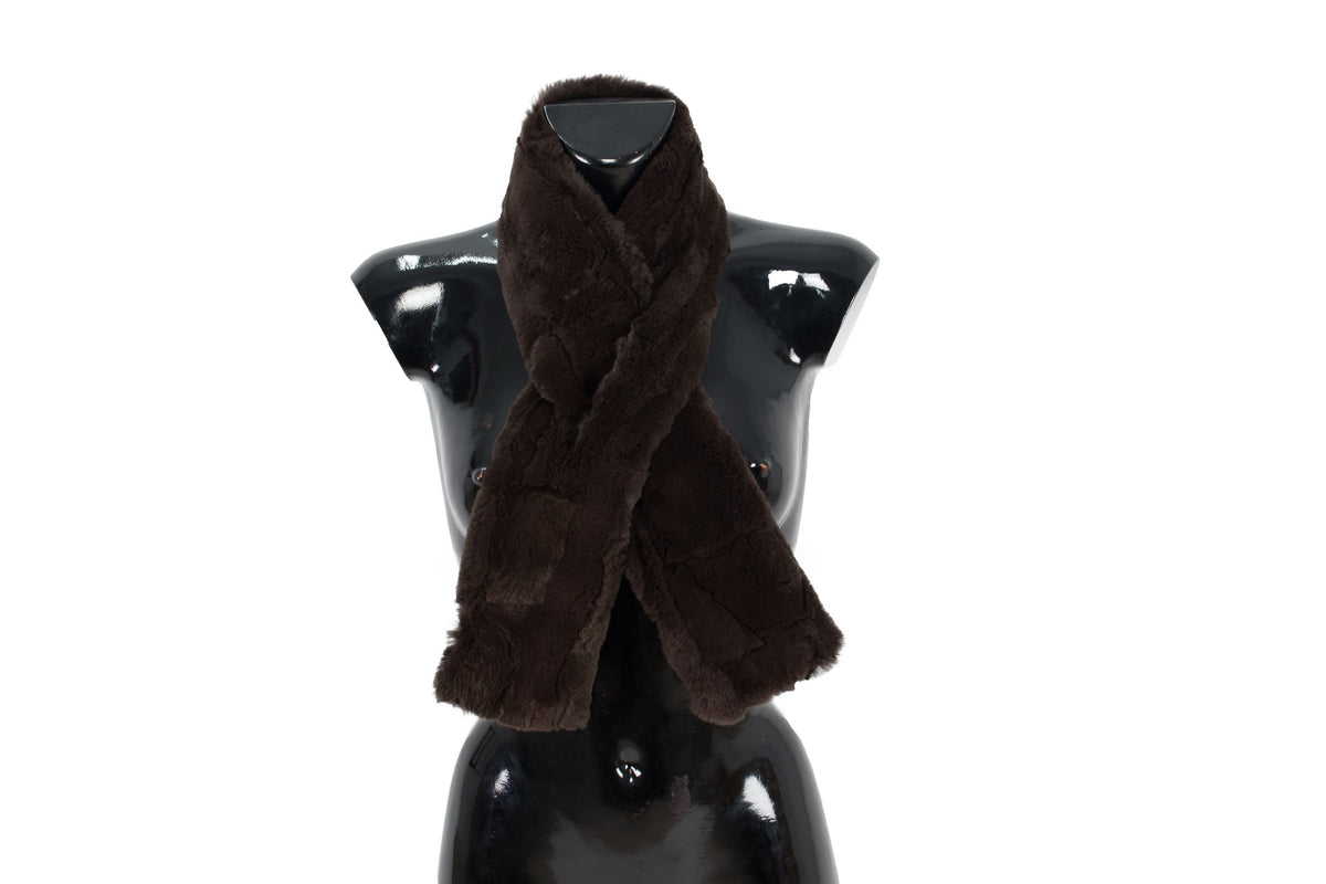 Beautiful Handmade Rex rabbit Real Fur Scarf (120x13 cm)