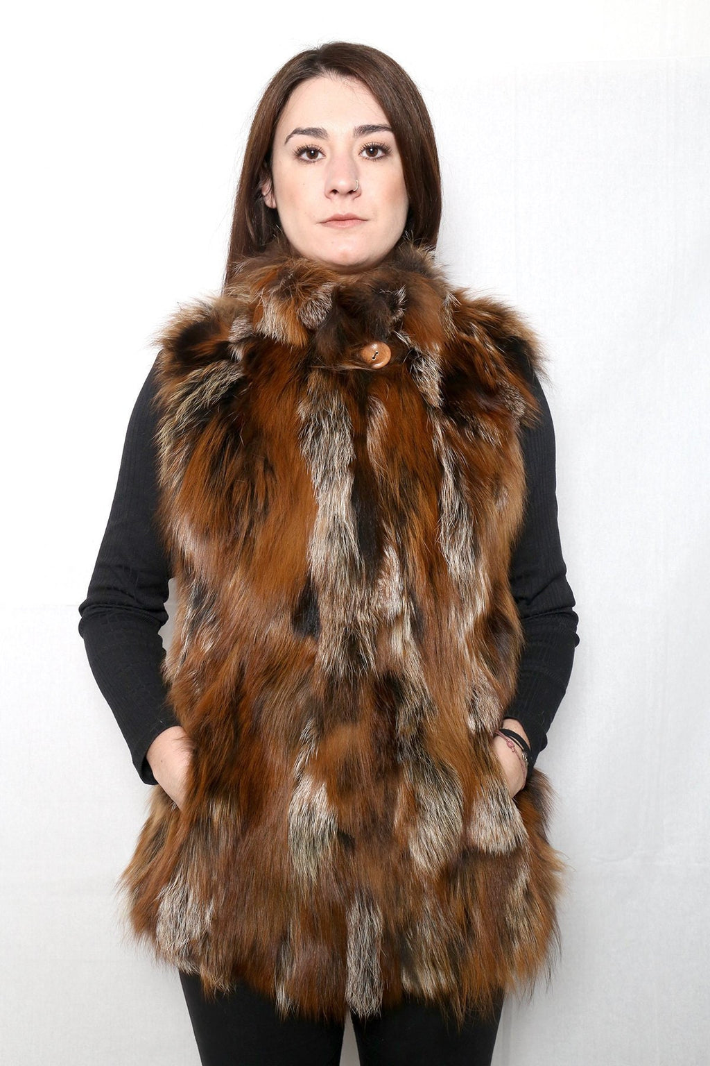 Matilda Fox Vest , Top Quality  Fox Vest, Luxury Fur Vest For Woman, New Model !!