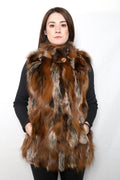 Matilda Fox Vest , Top Quality  Fox Vest, Luxury Fur Vest For Woman, New Model !!