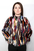 Rainbow Mink Fur Jacket. Mink jacket for woman!!