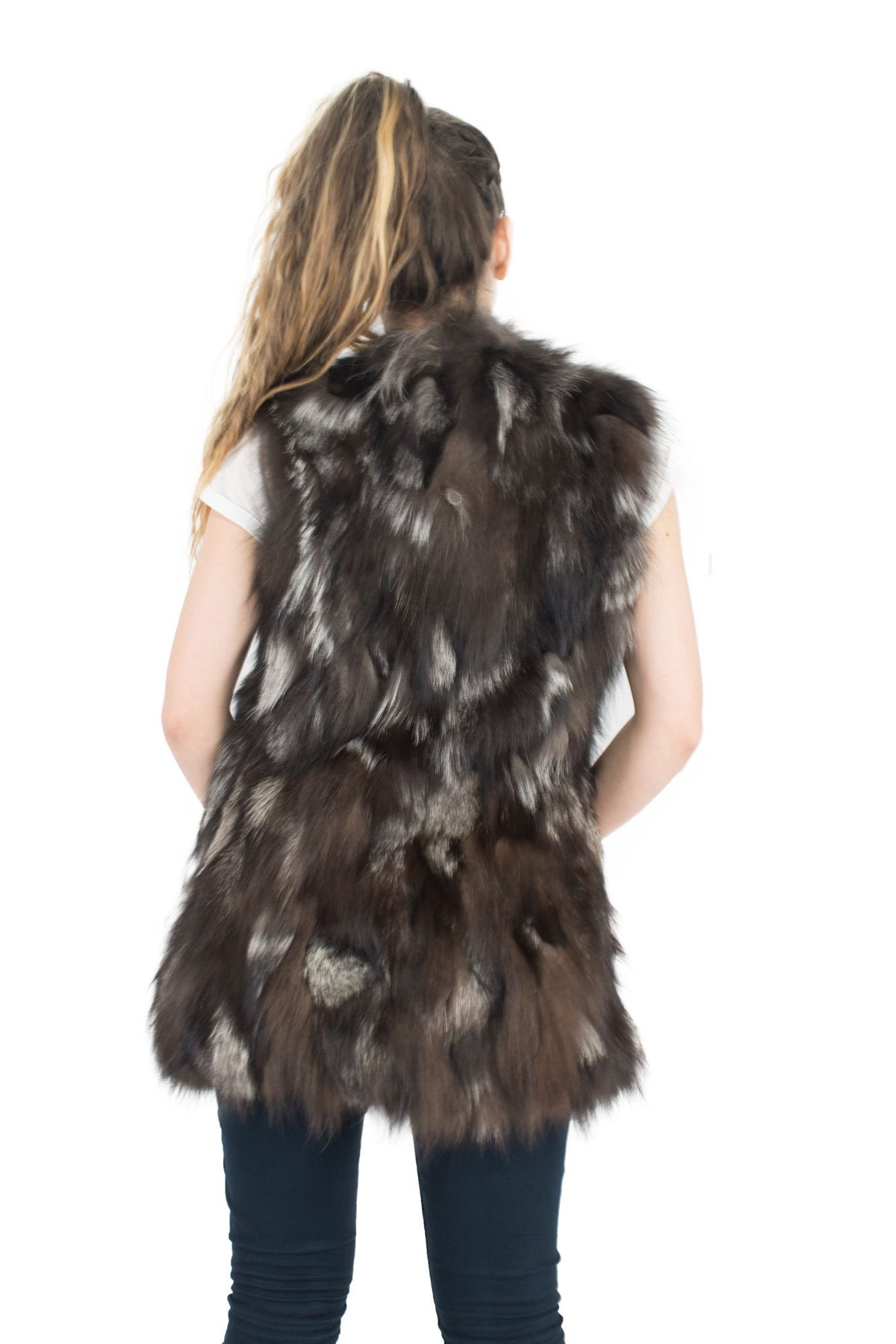 Silver Fox Vest , Top Quality Silver Fox Vest, Luxury Vest