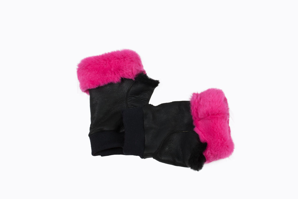Sheepskin gloves , Shearling  Fingerless gloves, Luxury  gloves  gift for women