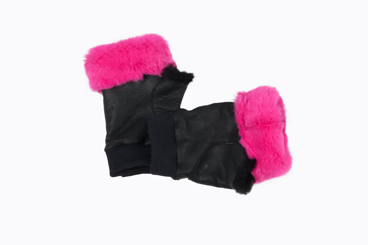 Sheepskin gloves , Shearling  Fingerless gloves, Luxury  gloves  gift for women