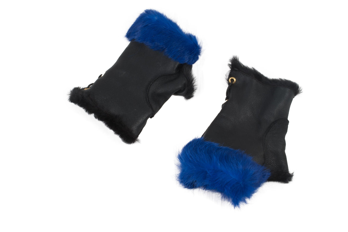 Sheepskin Fingerless  Gloves, Women Gloves, Shearling Fingerless Gloves  for womens , luxury gift