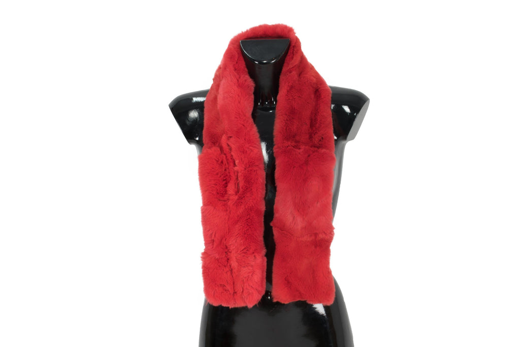 Beautiful Real  Rex rabbit Real Fur Scarf (Shades of red Color)