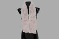 Light Pink Rex rabbit Real Fur Scarf