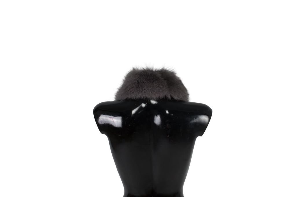 Fashionable  Fox Fur Small Collar Gray Color . Trim for hood