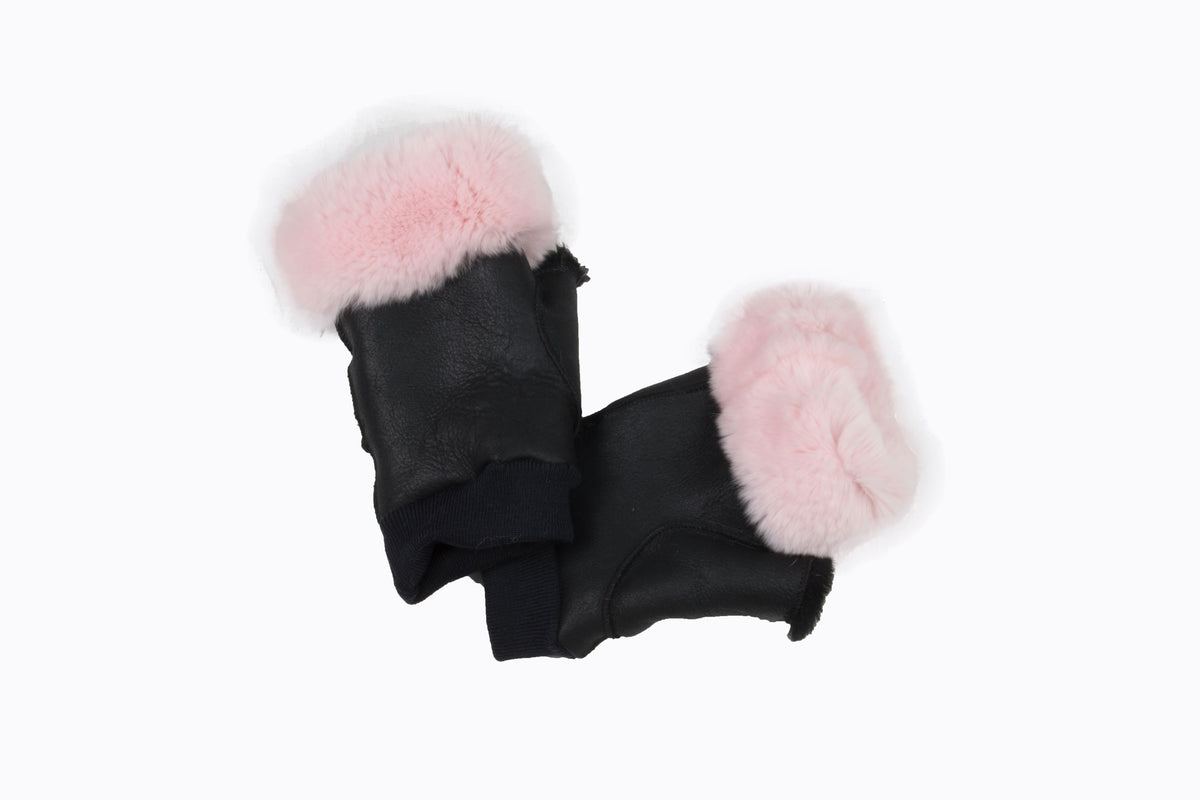 Gorgeous sheepskin gloves , fingerless gloves , women sheepsking fingerless gloves, luxury gift for women