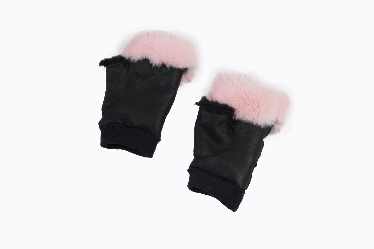 Gorgeous sheepskin gloves , fingerless gloves , women sheepsking fingerless gloves, luxury gift for women