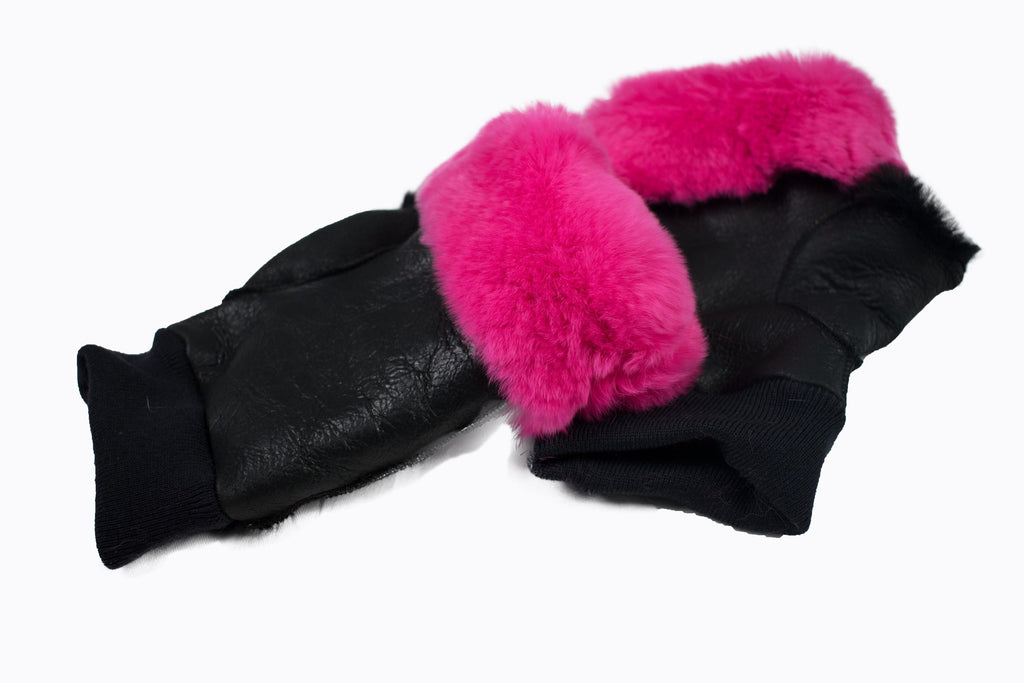 Sheepskin gloves , Shearling  Fingerless gloves, Luxury  gloves  gift for women