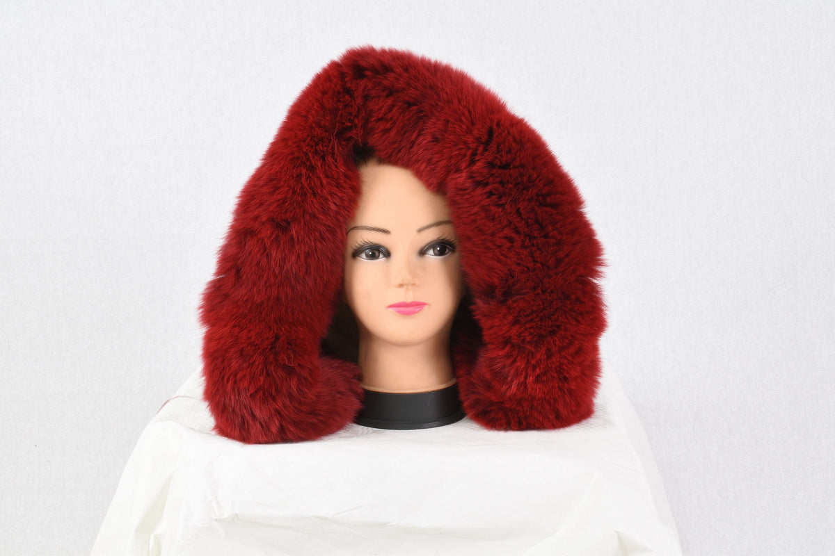 Fashionable  Red Fox Small Fur Scarf Collar, Fur Scarf, Fox Fur Collar, Fur Stripe, Fur trim For Hood