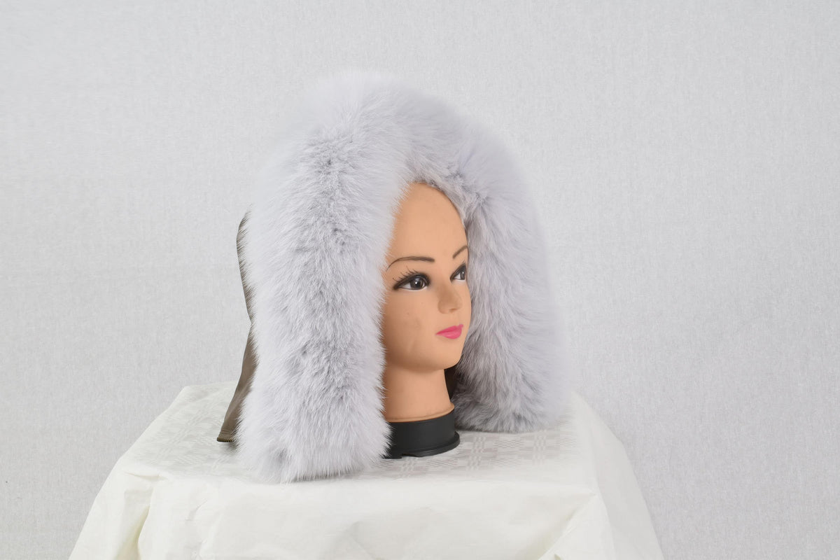 Amazing Ciel  Color Fox Fur Small Collar & Fur Trim For hood, Fur Trim Stripe, Fur collar, Fur trim,Hood Trim detachable,Fur Accessory