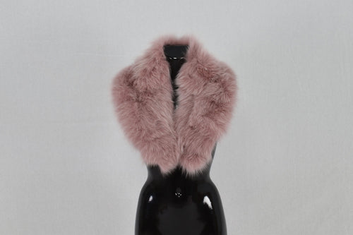 Amazing  Real Natural Salmon Fox Fur Collar. Extra gift:  Fox Fur Cuffs Salom color