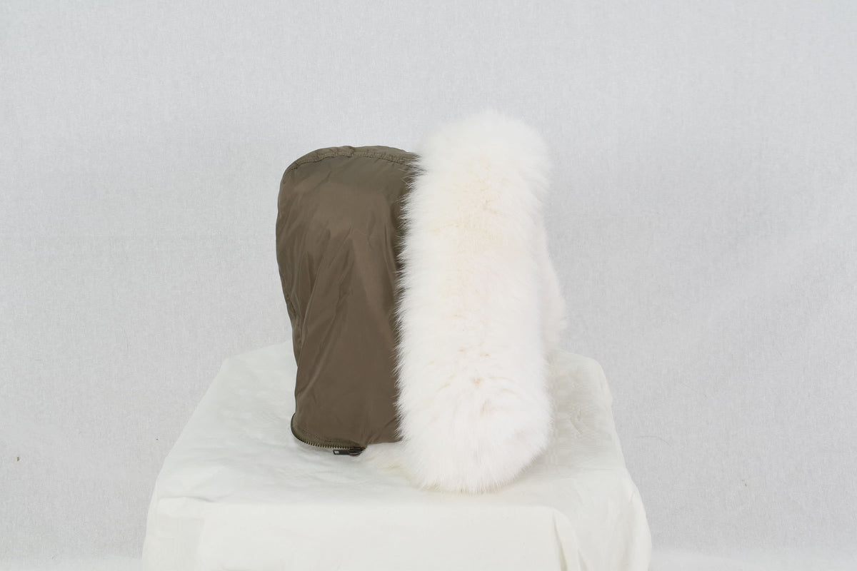 White Fur Trim | Fur Stripe For Hood | Detachable Fur Trim For Hood |  White Fox Fur Stripe | Fur Scarf