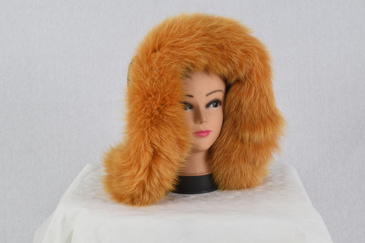Wonderful Canary Fox Small Fur Scarf Collar, Trim Fox hood ,Fur trim,Hood Trim detachable,Fur Accessory