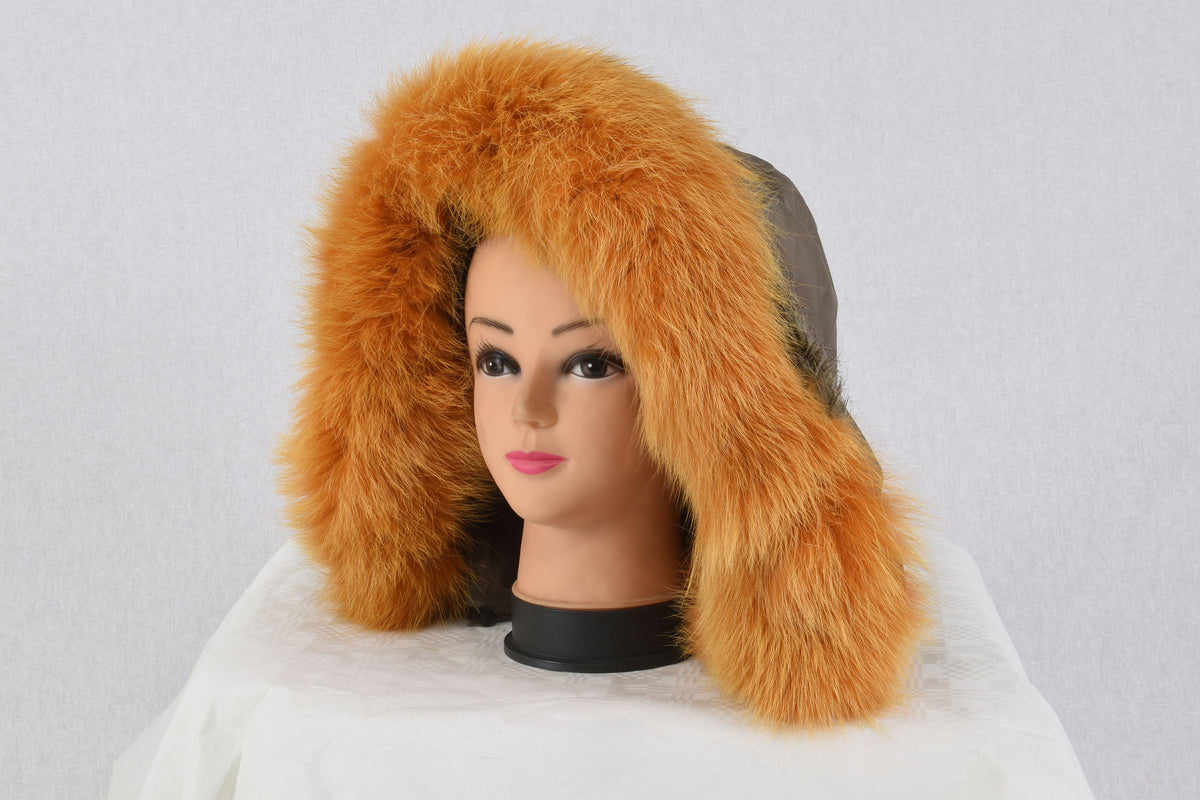 Wonderful Canary Fox Small Fur Scarf Collar, Trim Fox hood ,Fur trim,Hood Trim detachable,Fur Accessory