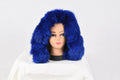 Real Blue Electrik Fox Fur Small Collar,