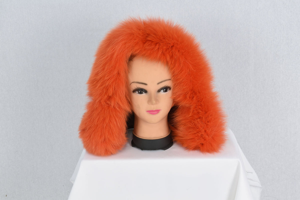 Fur Stripe For Hood | Stylish  Fox Fur Small Collar, Fur Trim For  Hood, Trim Hood ,Real fur trim hood detachable ,Fox Fur,