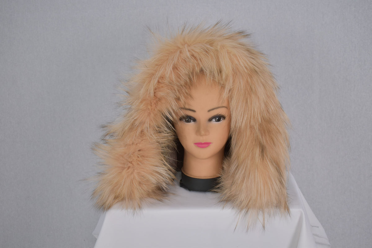 Elegant  Fox Fur Small Collar, Fur Trim For  Hood, Trim Hood ,Real fur trim hood detachable ,Fox Fur,