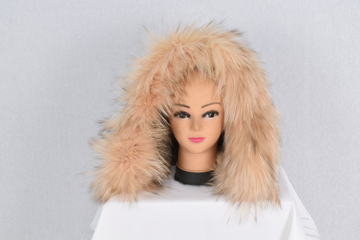 Elegant  Fox Fur Small Collar, Fur Trim For  Hood, Trim Hood ,Real fur trim hood detachable ,Fox Fur,